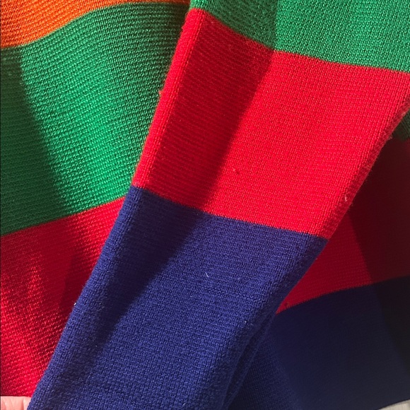 J. Crew Vintage Rare Colorblock 100% Wool Crewneck Sweater Unisex Medium - Picture 4 of 5